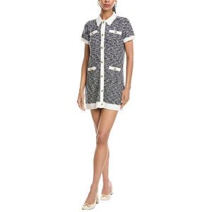 Cinq À Sept Womens  Adelaide Boucle Mini Dress, Navy